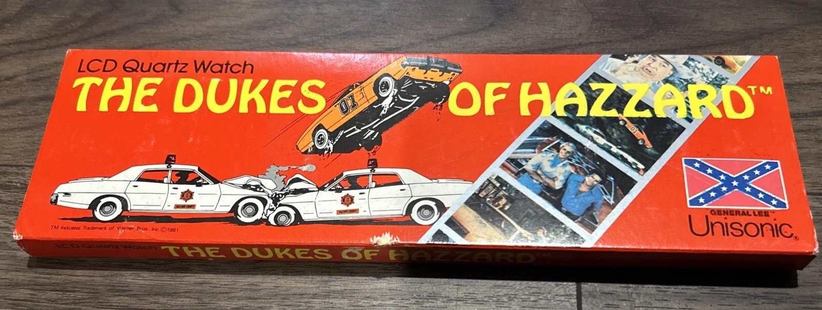 Vintage Lcd Quarz Digital Watch Dukes Of Hazzard Unisonic.