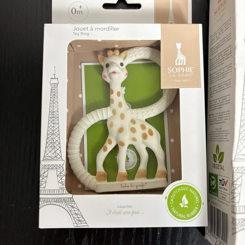 SOPHIE the Giraffe Lot of 2 -- Baby Teether & Toy Ring Teether by Vulli NEW - Image 2 of 4