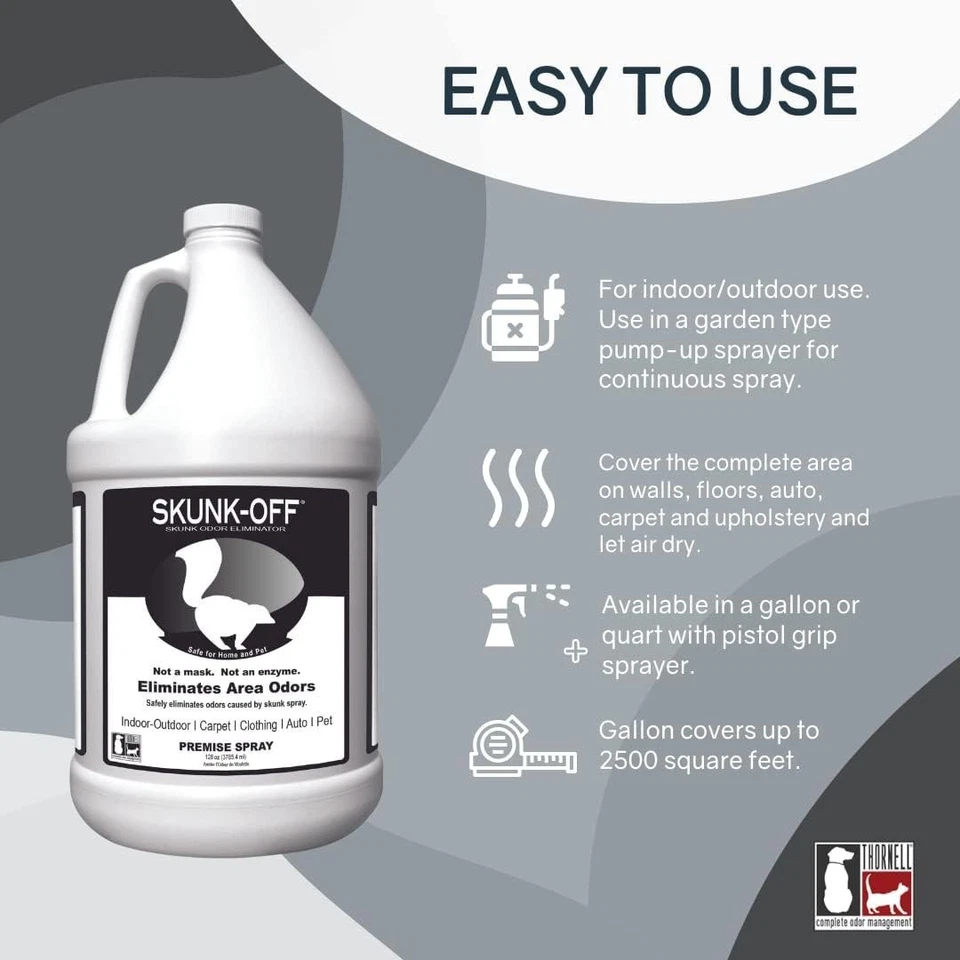 Biodegradable Skunk Odor Eliminator Spray - 1 Gallon for All Surfaces - Image 4 of 4