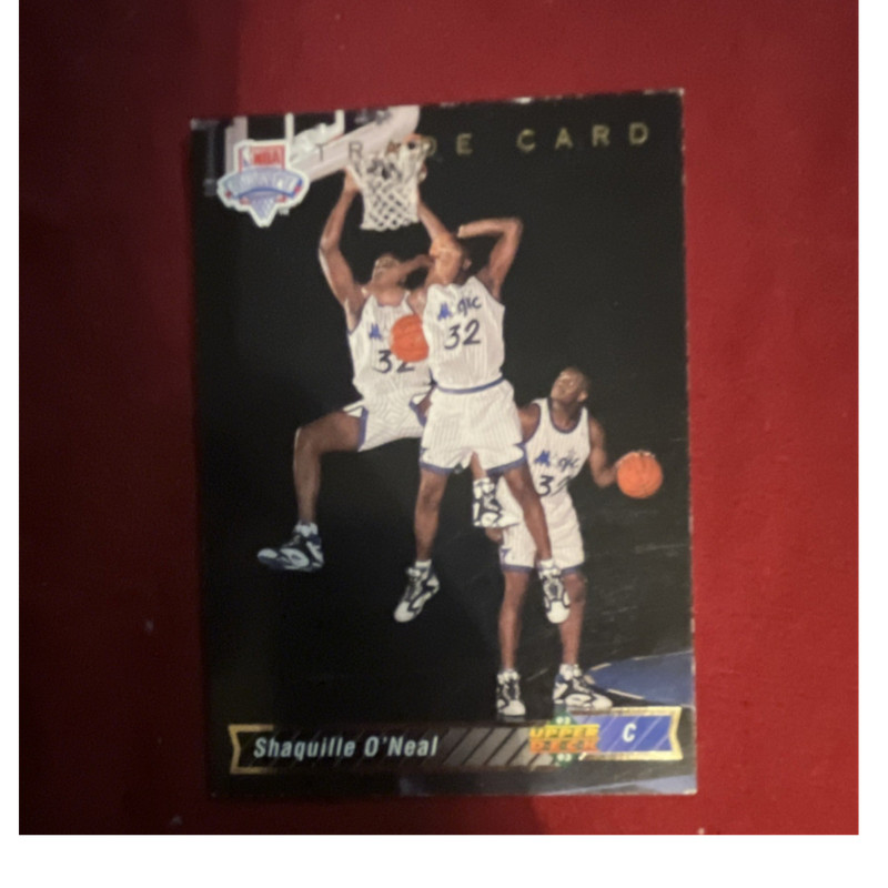 Upper Deck Shaquille O'Neal #1b Orlando Magic NBA Draft Trade Card Lot (2)
