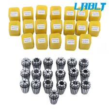 LABLT 19Pcs/Set ER16 Collet Set Complete Sizes Including all 16th 32nds  64th