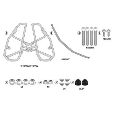 Support de sacoche cavaliere souple Givi Honda CB650R 2021-2022 - Photo 1/4