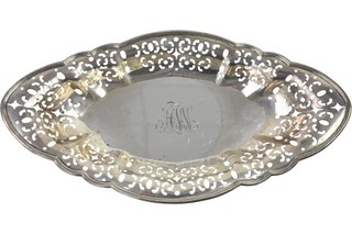 Solid Silver Victorian Era Antique Rectangular Filigree Design Hallmarked