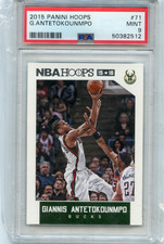 2015-16 PANINI NBA HOOPS #71 GIANNIS ANTETOKOUNMPO, MILWAUKEE BUCKS, PSA 9 (512)
