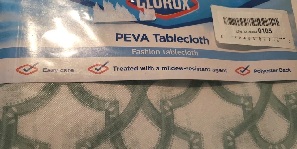 Wipable Tablecloth 70" Round New Clorox Mildew Resistant - Image 3 of 4