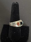 Vintage MARSALA SIGNED 925 Sterling Silver Turquoise Coral Onyx RING SIZE 9 — photo 5