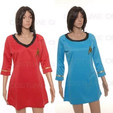 Star Trek Female Duty TOS Uniform Dress Cosplay Costume Free Shipping Hot