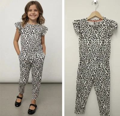 Myleene Klass Mädchen Baby Overall Baumwolle Rosa Animal Leopardenmuster All In One