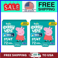 2 PACK, Pampers Easy Ups Training Pants Size 5 3T4T , 72 Count