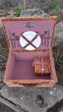 Vintage Champagne Picnicking Hamper With All Accessories .