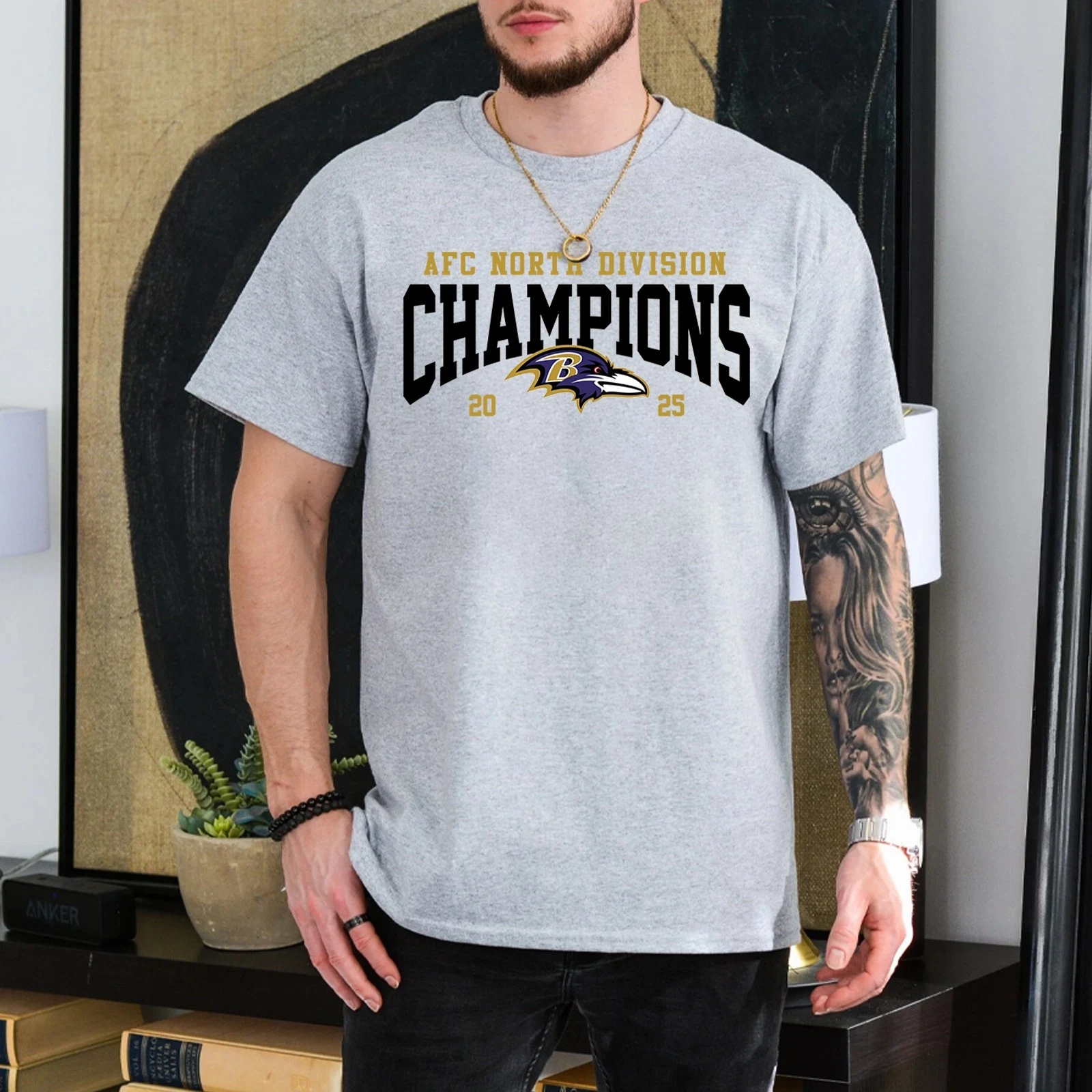 Baltimore Ravens 2025 AFC North Division Champions TShirt