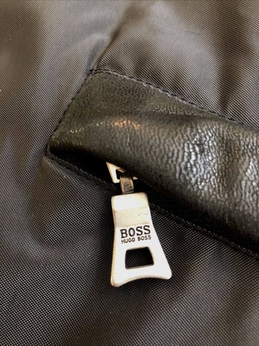 HUGO BOSS Men's Coat Winter Jacket Size 52 M/L Black Nylon Removable Wool Liner - Picture 10 of 12