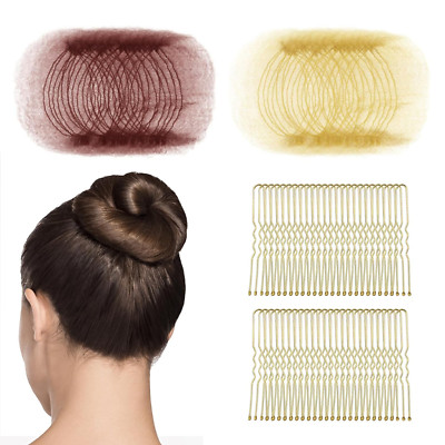 4 Stück Haarnetz Dutt – Elastisches Strass-Netz Für Ballett, Tanz, Krankenschwestern, Mädchen & Alltag