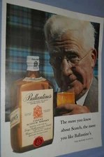 Ballentines - The Superb Scotch (ad) 1958 old man with glass