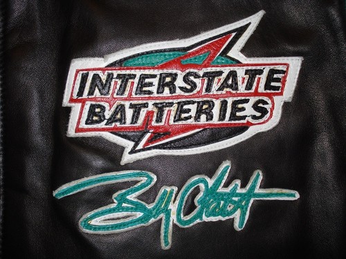 Chaqueta de cuero hecha a mano Nascar Interstate Batteries XL - Imagen 7 de 7