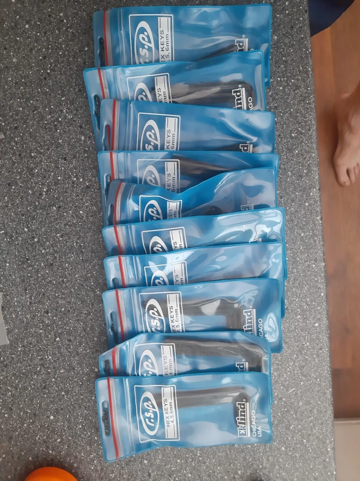 allan key set 4 5 6mm L Hex Head Keys  x 10 sets  by EKLIND USA - Image 2 of 4