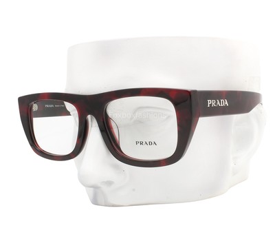Prada Eyeglasses Glasses VPR A17F Black Red Havana w/case 53mm Alternative Fit