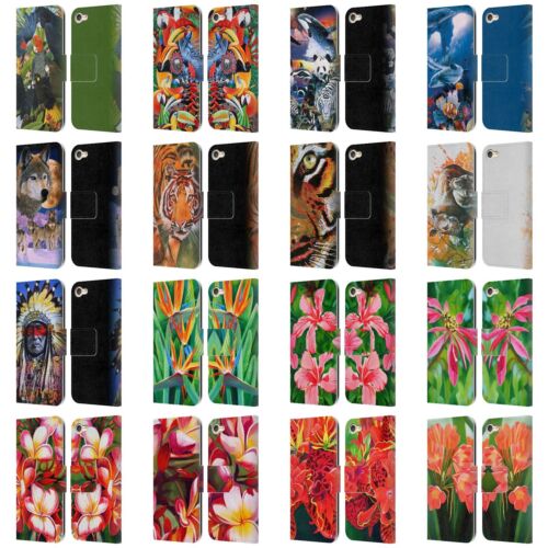GRAEME STEVENSON ASSORTED DESIGNS LEATHER BOOK WALLET CASE FOR APPLE iPOD TOUCH - Afbeelding 1 van 22
