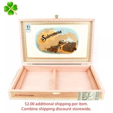 Sobremesa Solita Toro Empty Wood Cigar Box 11.75" x 7.25" x 2"