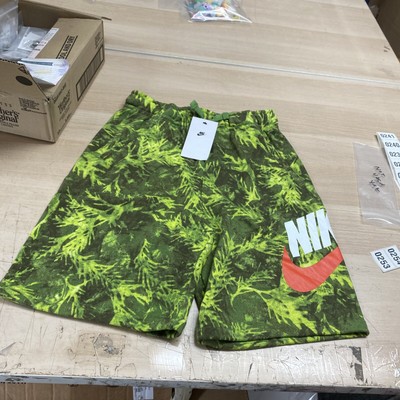 Nike NSW Washed All Over Print Shorts Little Kids Green XL