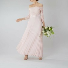 COAST Imi Maxi Lace Dress In  blush Pink SIZE 8 (USED ONCE) wedding bridesmaid