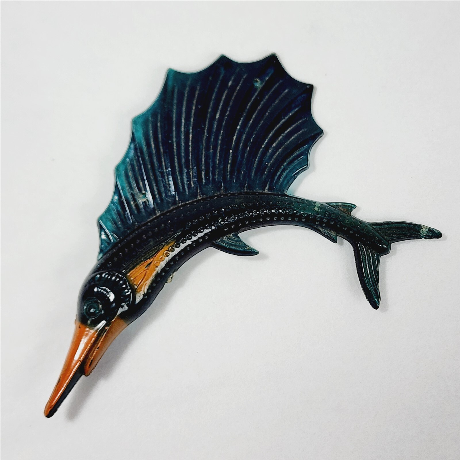 Vintage Celluloid Plastic Swordfish Blue Fish Figural Pin Brooch eBay
