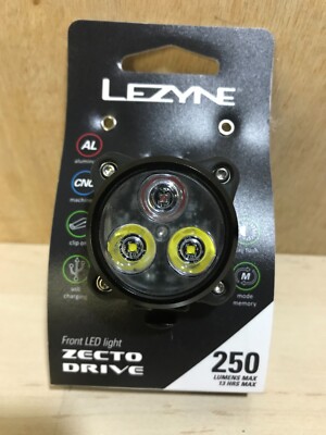 Lezyne Zecto Drive LED Front Light 250 Lumen Black UK
