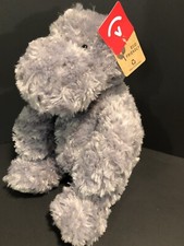 Aurora Plush Hippo NWT Eco Friendly Stuffed SOFT New With Tags 11"