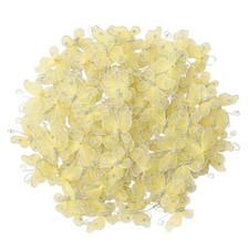 Bulk Package of 400 Yellow Nylon Artificial 1-1/2" Butterflies