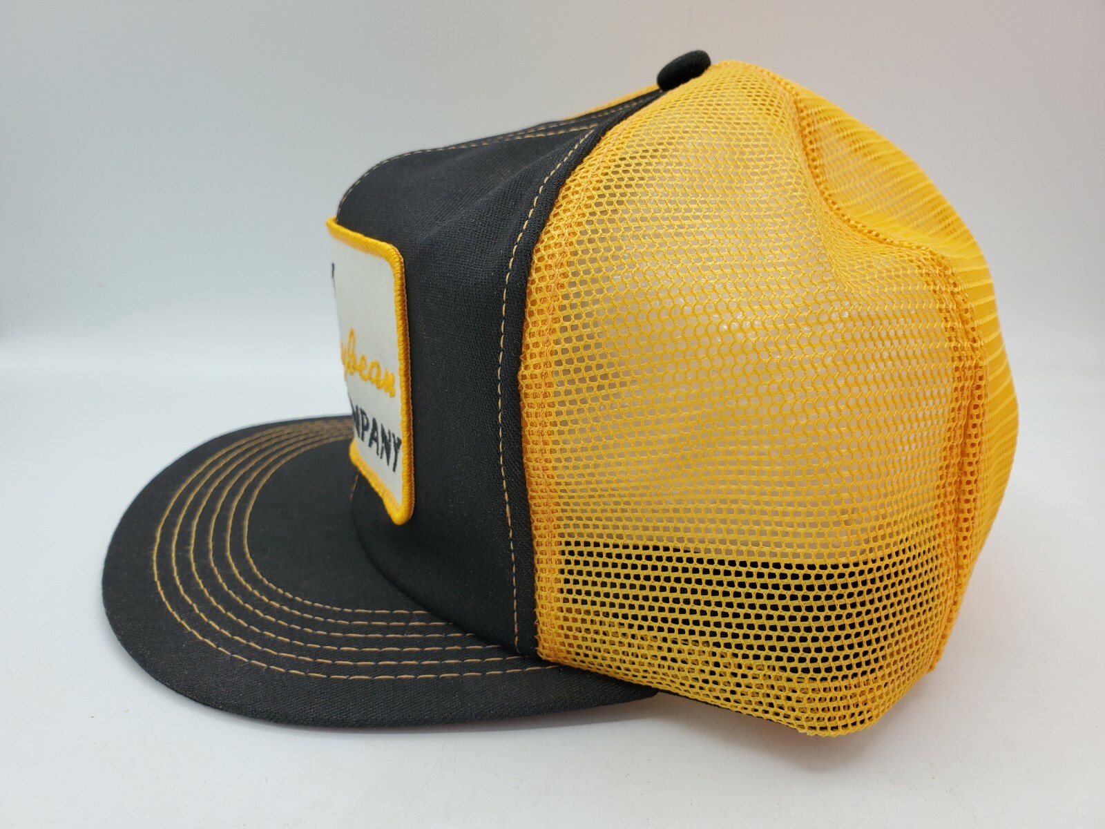 Quincy Soybean Co. Patch KBrand Black w/Yellow Mesh Snapback Hat Cap