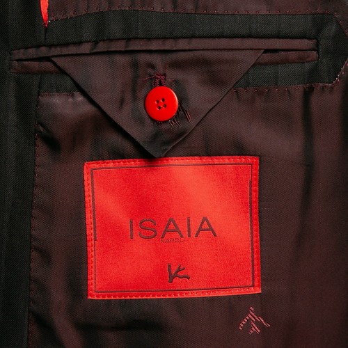 NWT $4850 ISAIA Pure Wool 150'S Striped Suit Black 50US/60IT LONG - Picture 20 of 22