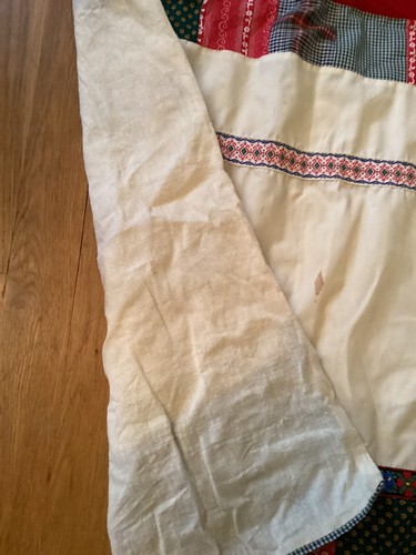 Vtg 70's Handmade Patchwork Pinafore Apron Maxi - Picture 4 of 7