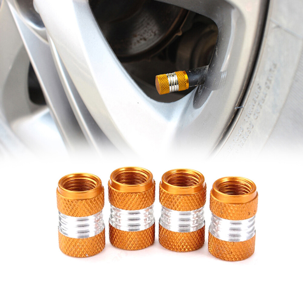 4 X ALUMINUM TIRE/RIM VALVE/WHEEL AIR PORT DUST COVER STEMS CAP/CAPS