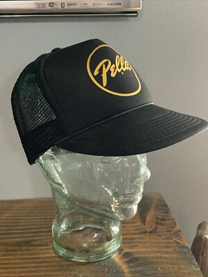 Pella window indoor baseball cap snapback hat black Trucker Mesh