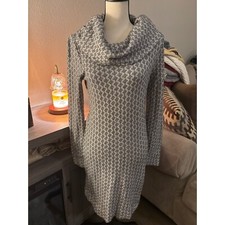 LOFT sweater dress small gray