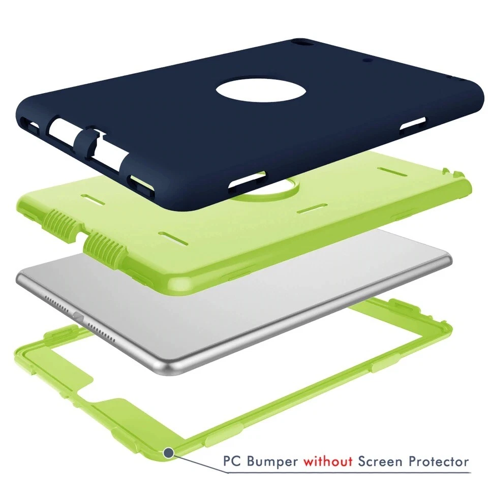 For Apple iPad 2 3 4 Air Mini Pro Tough Rubber Heavy Shockproof Hard Case Cover - Image 4 of 4