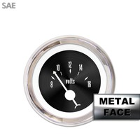 Volt Gauge - American Classic Black Face, White Classic Needles, Chrome Bezels on sale Volt Gauge - American Classic Black Face, White Classic Needles, Chrome Bezels on sale