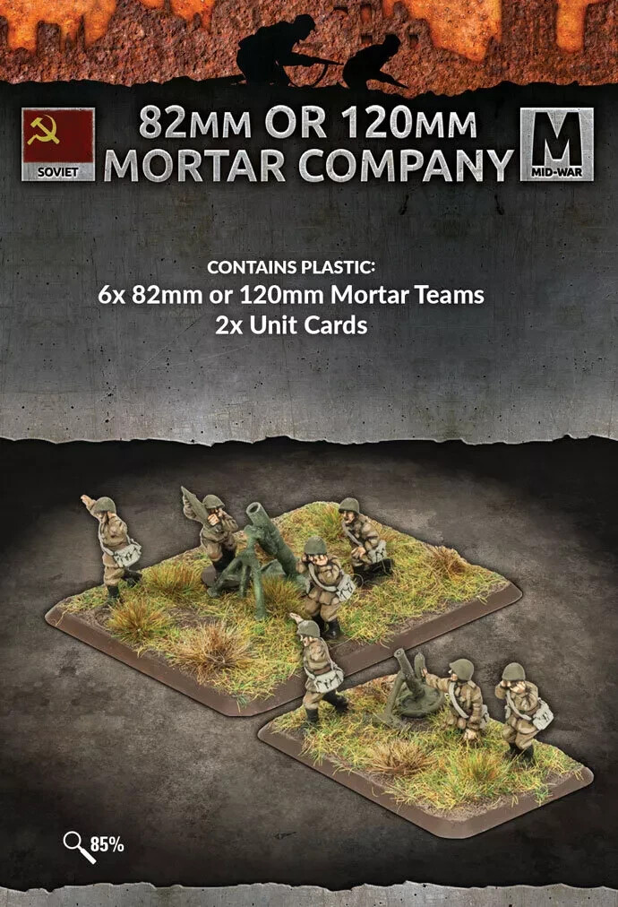 Soviet Union 82mm or 120mm Mortar Company - Mid-War - Brand New - Flames of War