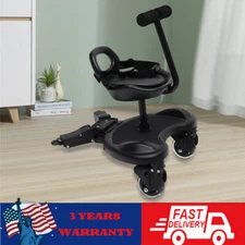 Kids Buggy Board Stroller Step Stand Ride-On Pedal Detachable Seat Non-Slip