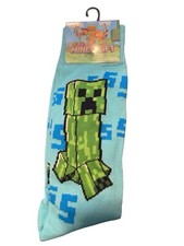 NEW Minecraft Creeper Men's Novelty Crew Socks Shoe Size 6-12