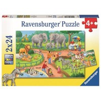 Ravensburger Kinder Puzzle 2 X 24 Teile Ein Tag Im Zoo | Puzzle Ab 4 Jahre