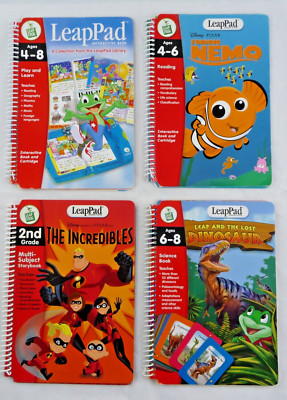 4 X ''LeapFrog'' LeapPad-NEMO, DINOSAURIER, DIE UNGLAUBLICHEN, INTERAKTIVES BUCH.(143)