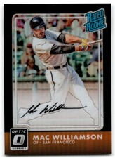 2016 Donruss Optic Rated Rookies Base Autographs Black Mac Williamson RC Auto