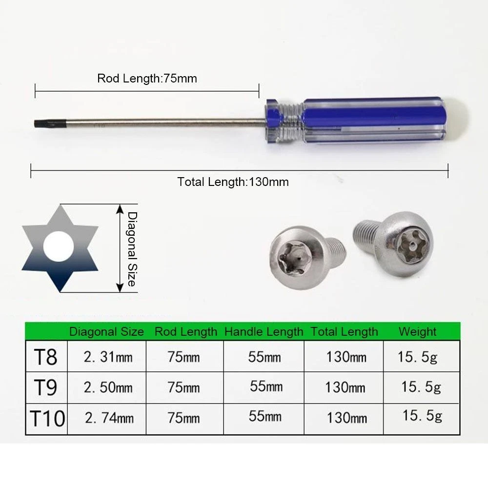 Torx 9 2024 security screwdriver