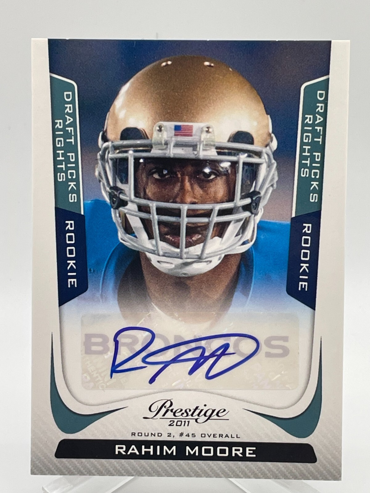 Rahim Moore 2011 Panini Prestige #279 Autograph /99 Auto Draft Picks Rights RC