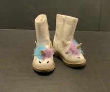 Cat Jack Toddler Girl Fashion Boots 5 White Unicorn