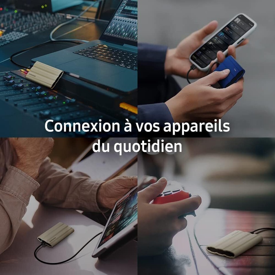 SAMSUNG T7 Shield Portable Solid State Drive USB 3.2 1TB, IP65 Water