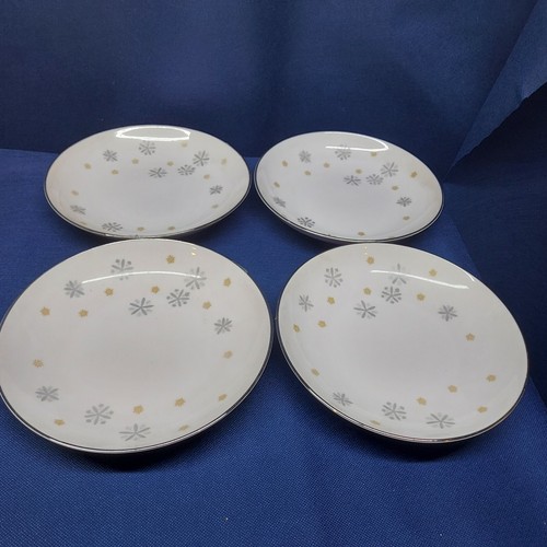 Vintage Wentworth Fine China Japan "Polaris" Set/4 Coupe Soup Bowls
