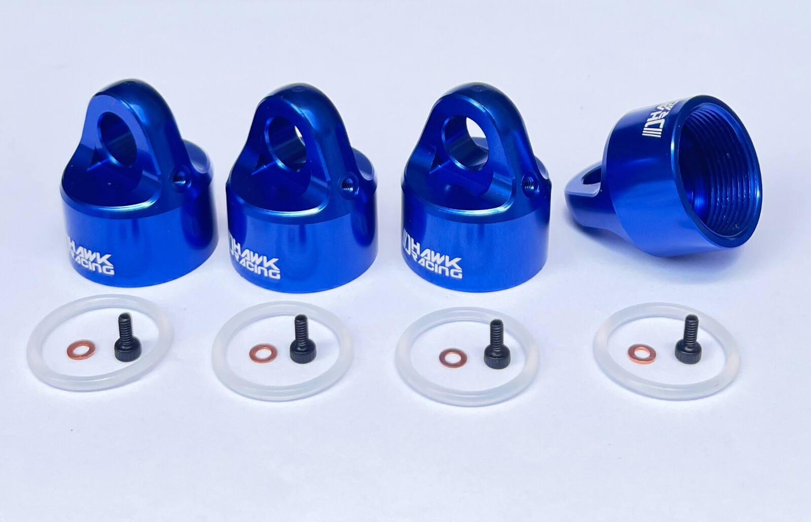 Dhawk CNC Aluminum Shock Caps Blue 4pcs For Traxxas 1/8 Sledge eBay