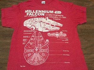 red millennium falcon shirt